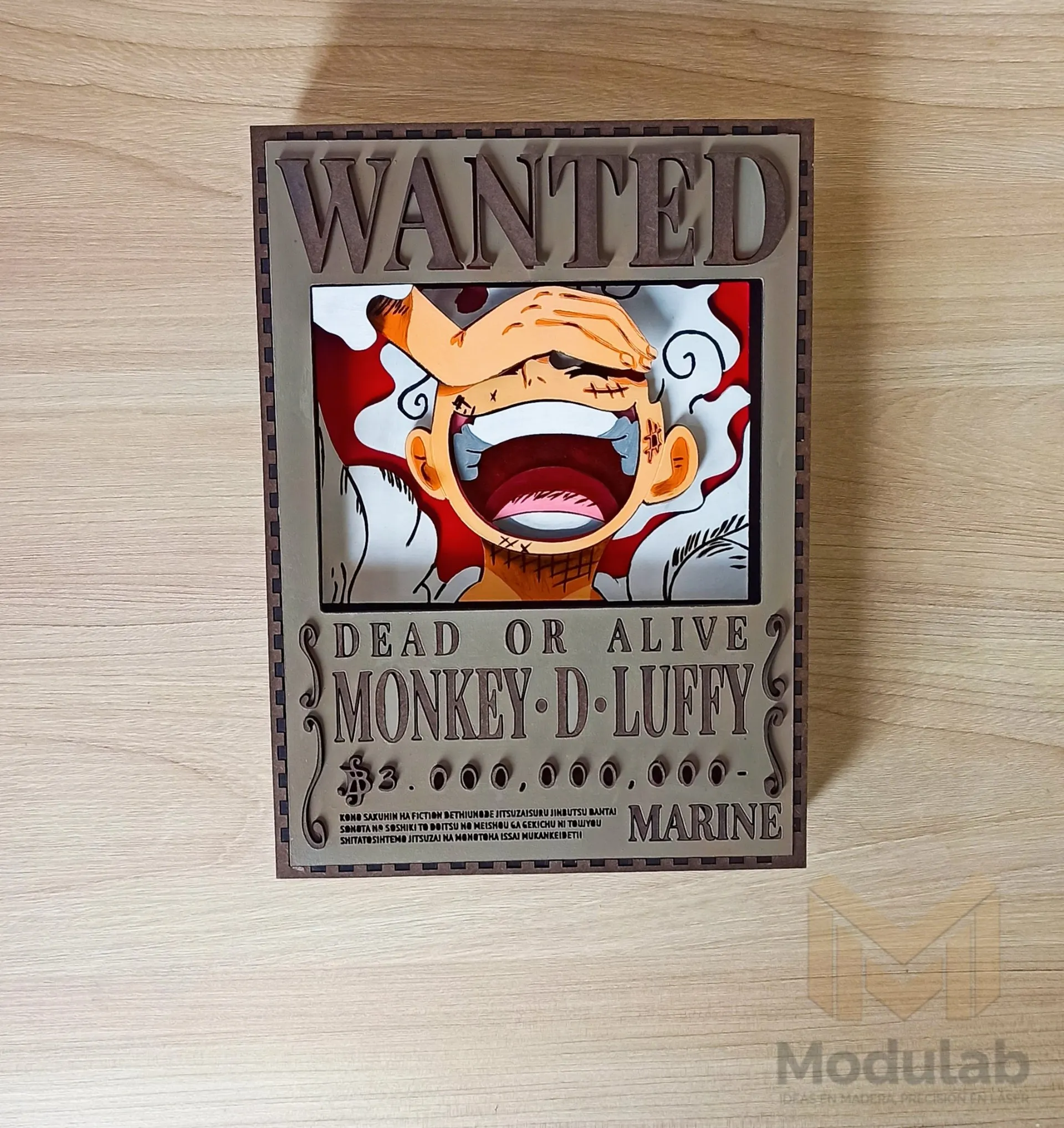 Cartel de Recompensa de 3,000,000,000 de Luffy - One Piece - imagen 1